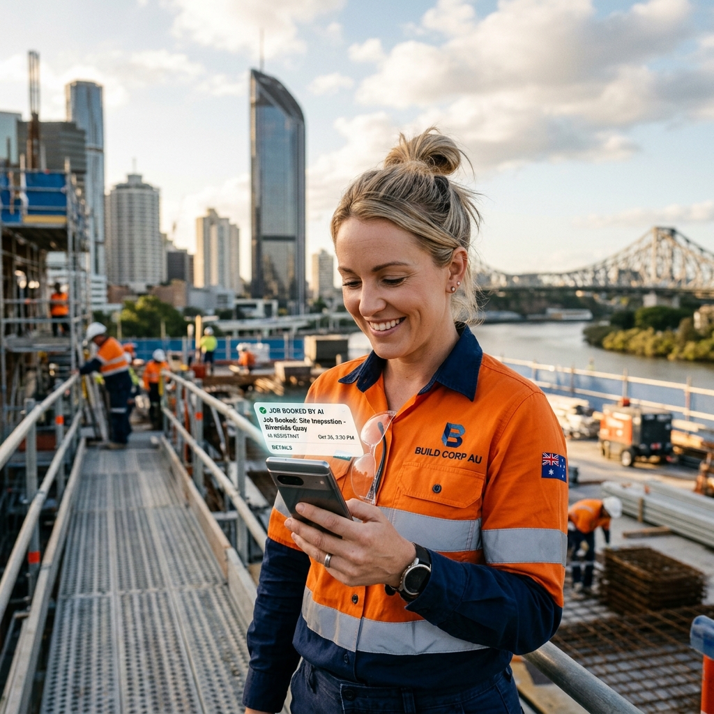 Australian tradesperson using GlobalProcessAI
